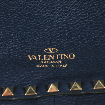Valentino Garavani Pebbled Calfskin Medium Rockstud Reversible Tote Light Cuir Marine 7 of 7