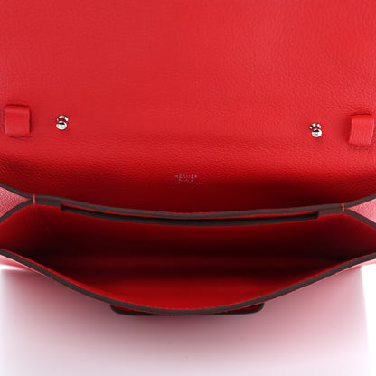 Hermes Evercolor H Passant Clutch Rouge De Coeur Rouge H Rose Texas 5 of 6
