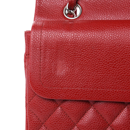 Chanel Caviar Quilted Medium Double Flap Red 12 of 15