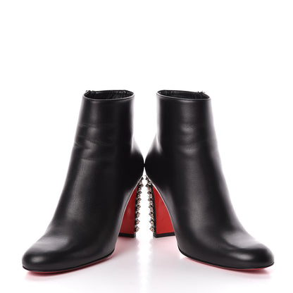 Christian Louboutin Smooth Calfskin Suzi Folk 85 Ankle Boots 39 Black 6 of 12