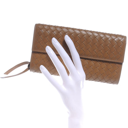 Bottega Veneta Nappa Intrecciato Continental Flap Wallet Maple 2 of 9