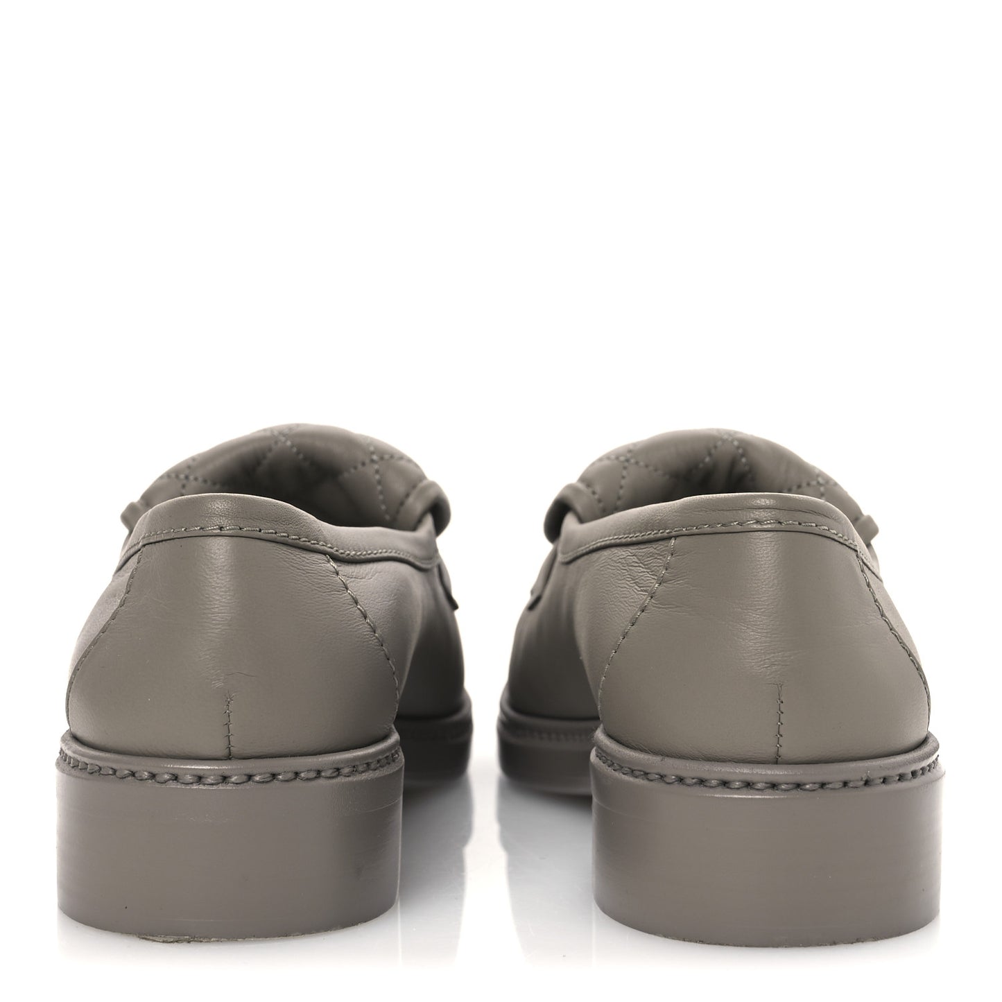 Lambskin Quilted CC Turnlock Loafers 39 Grey