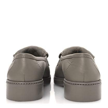 Chanel Lambskin Quilted CC Turnlock Loafers 39 Grey 6 of 11