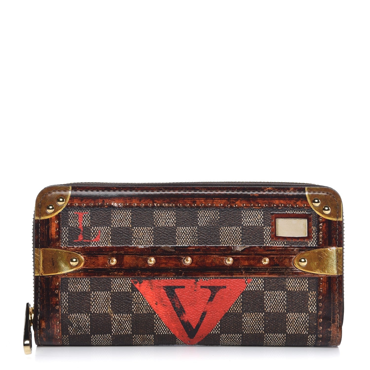 Louis Vuitton Transformed Damier Ebene Time Trunk Zippy Wallet 1 of 8