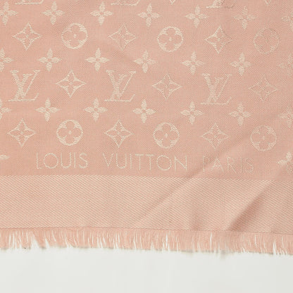 Louis Vuitton Silk Wool Monogram Shawl Nude 4 of 4