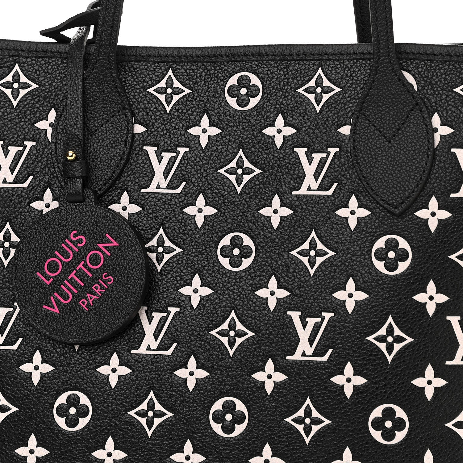 Louis Vuitton Empreinte Spring In The City Neverfull MM Black White Pink 7 of 9