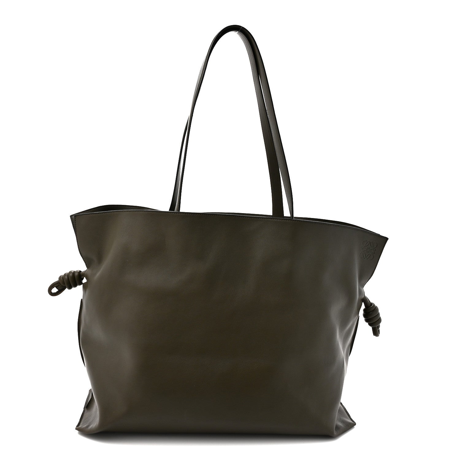 Loewe Calfskin Flamenco Knot XL Shoulder Bag Khaki Green 1 of 12