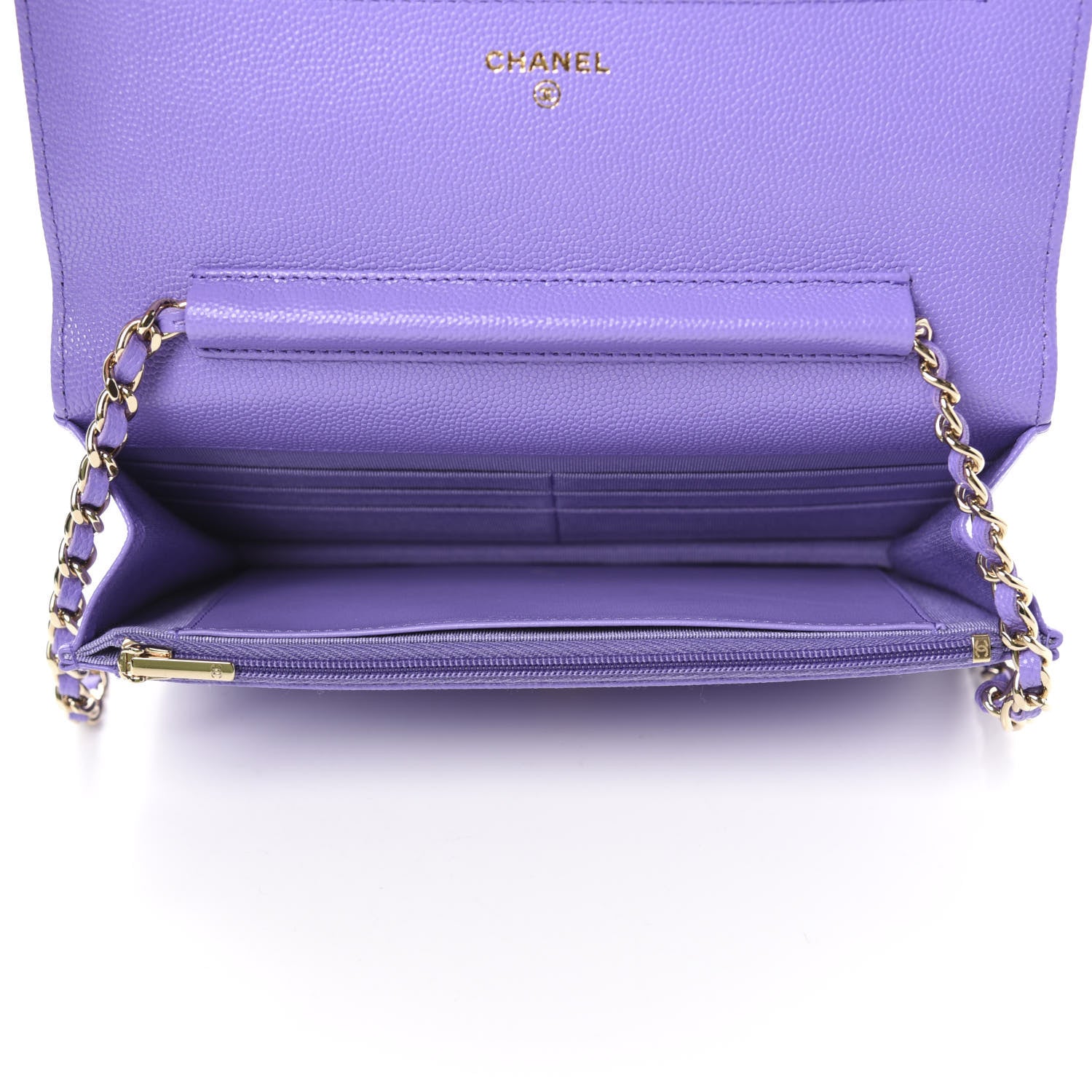 Chanel Caviar Quilted Wallet On Chain WOC Purple 5 of 11