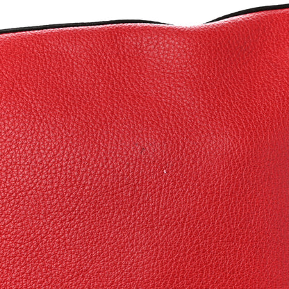 Gucci Pebbled Calfskin Medium Logo Portfolio Clutch Hibiscus Red 8 of 10