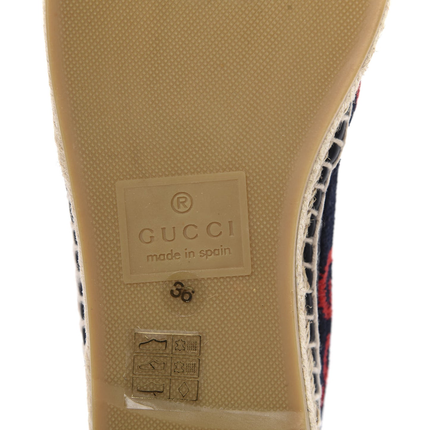Terry Cloth GG Monogram Espadrilles 36 Blue Red