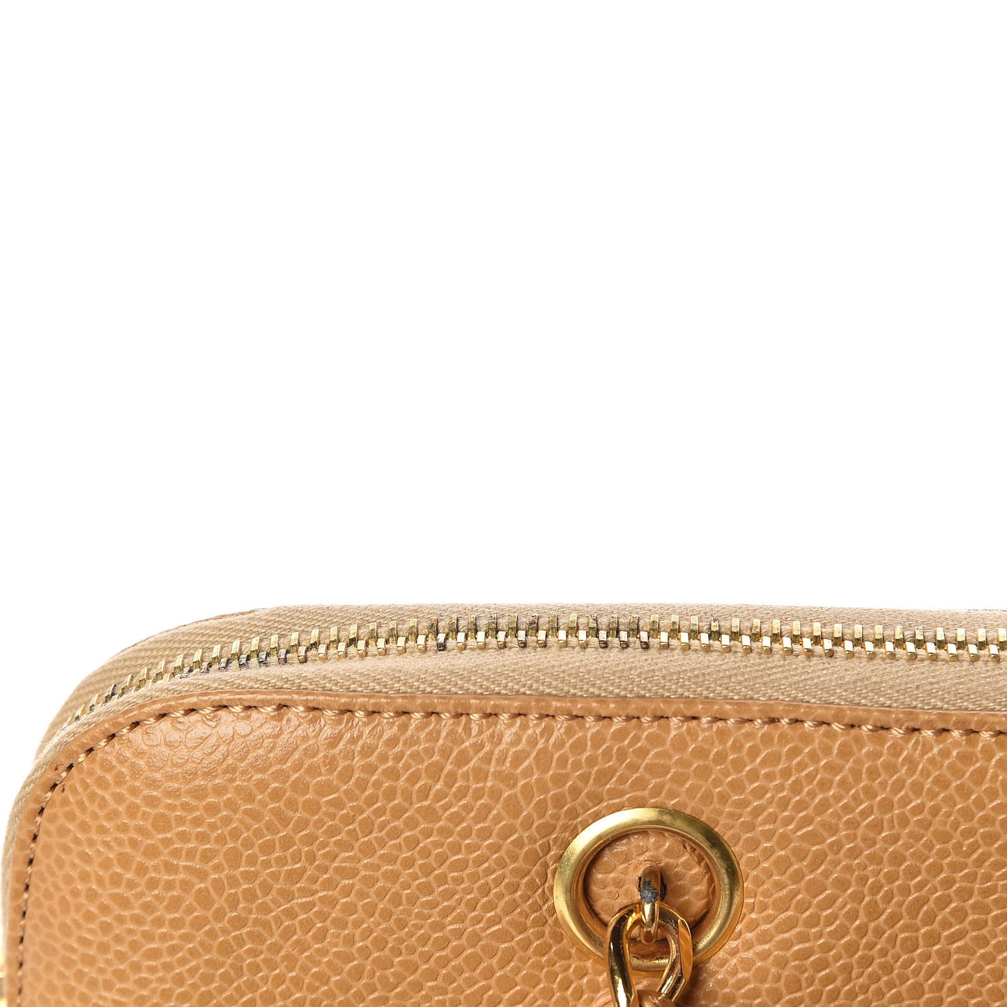 Caviar Flap Shoulder Bag Beige