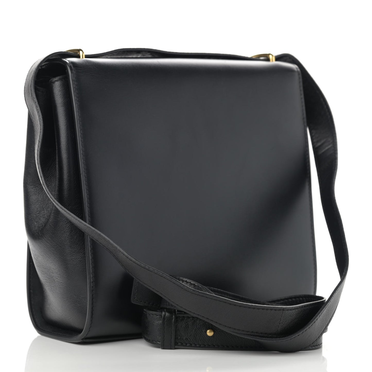 Box Calfskin Nappa Clip Bag Black