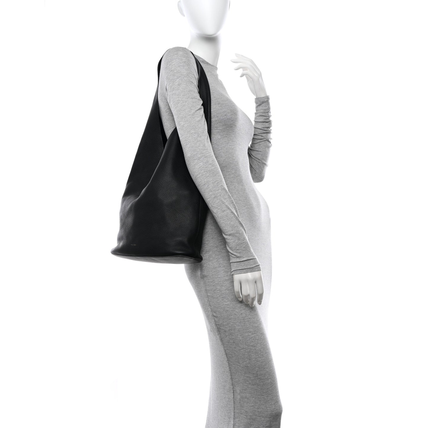 Grained Calfskin Bindle Three Bag Black