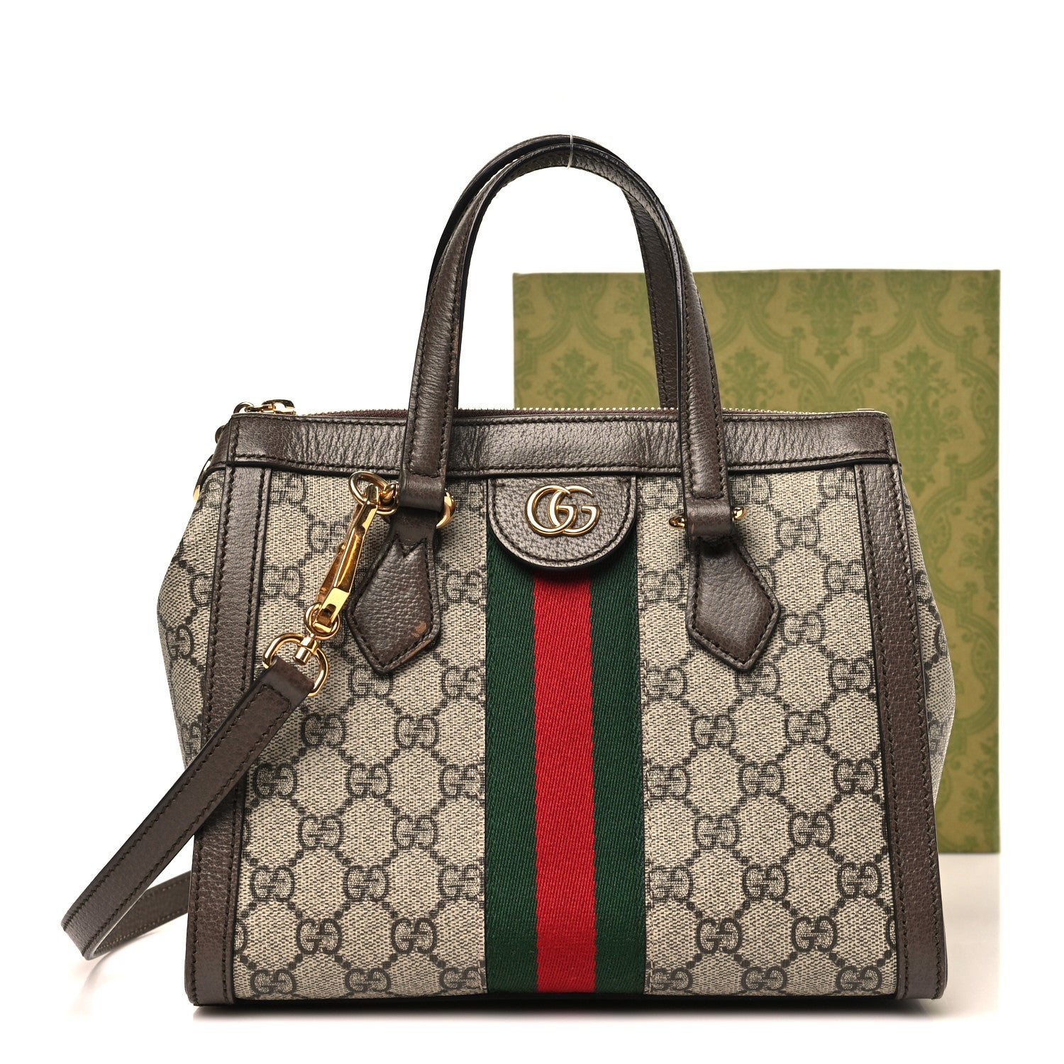 Gucci GG Supreme Monogram Small Ophidia Tote Bag Brown 13 of 13