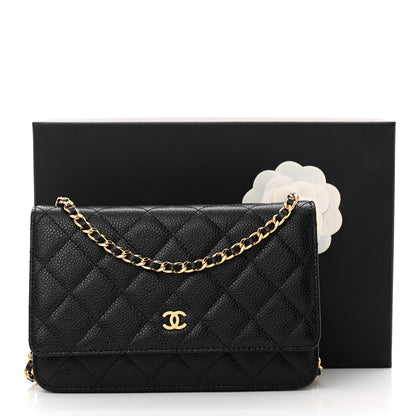 Chanel Caviar Quilted Wallet on Chain WOC Black 12 of 12