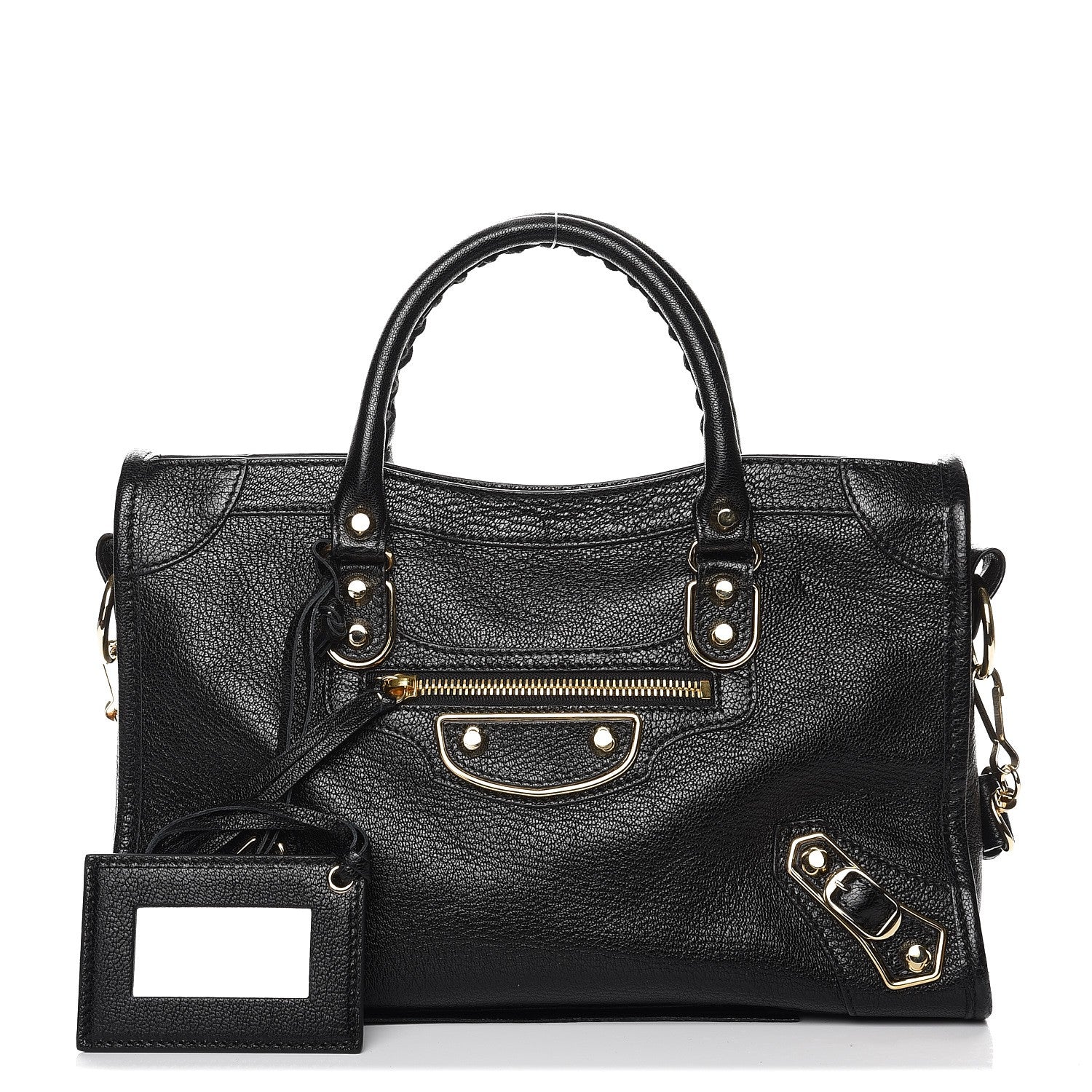 Balenciaga Chevre Gold Metallic Edge Hardware S City Black 1 of 8