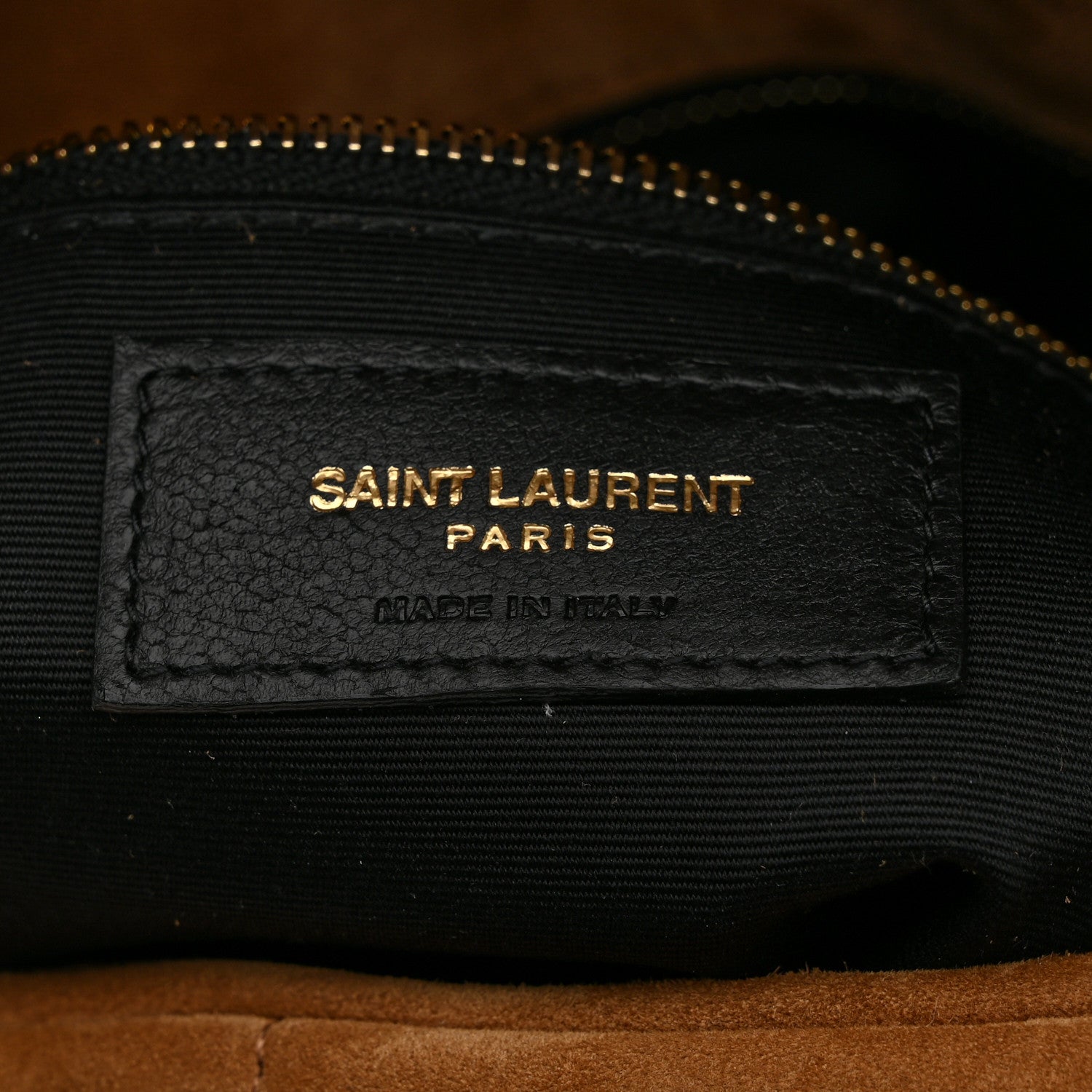 Saint Laurent Suede Calfskin Quilted Small Loulou Puffer Monogram Chain Satchel Cinnamon 6 of 10