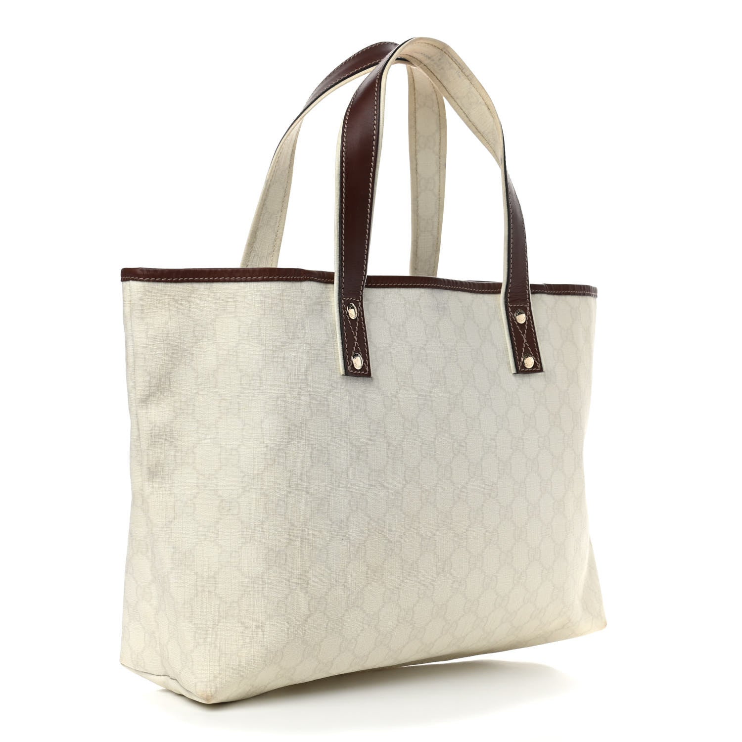 Gucci GG Plus Monogram Medium Signature Web Loop Tote White 2 of 4
