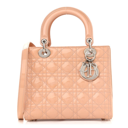 Christian Dior Patent Cannage Medium Lady Dior Light Pink 1 of 12