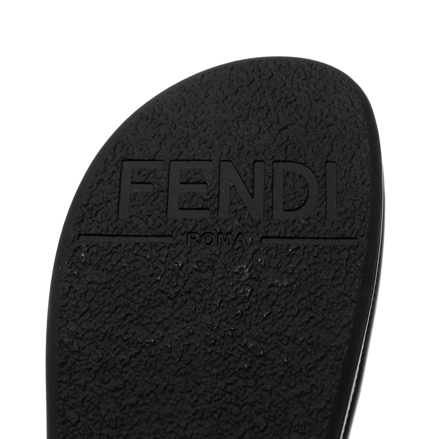 Vitello Womens Fendigraphy Slide Sandals 37 Black