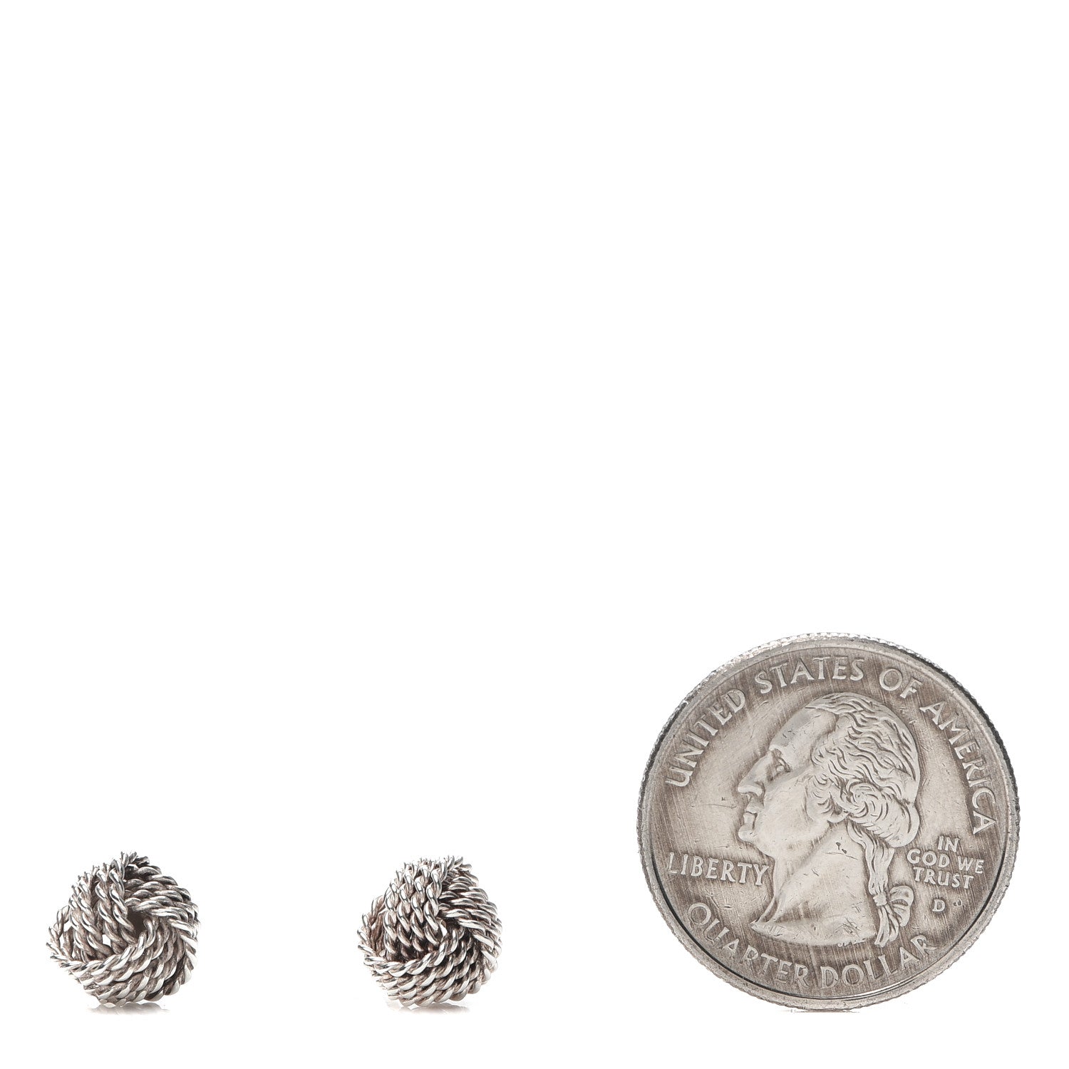 Tiffany Sterling Silver Twist Knot Earrings 2 of 5