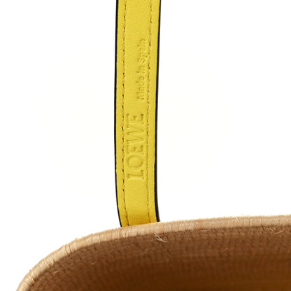Loewe Raffia Square Mini Anagram Basket Tote Bag Natural Yellow 6 of 9