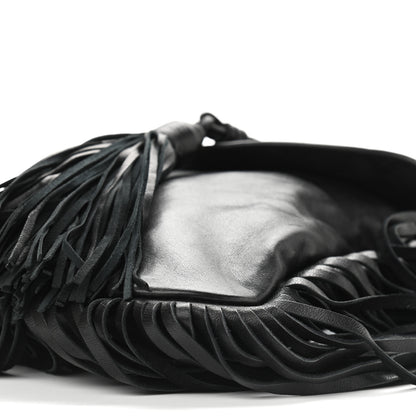 Saint Laurent Lambskin Fringe Small Anita Crossbody Bag Black 8 of 9