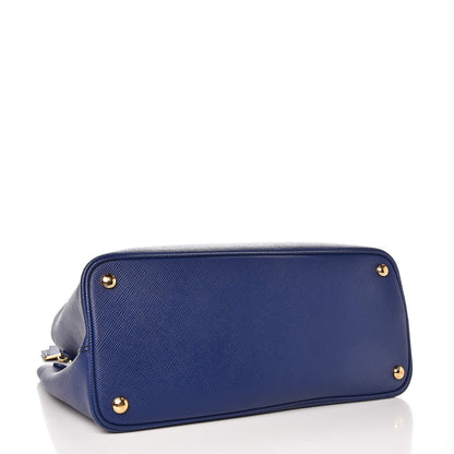 Prada Saffiano Cuir Medium Double Bag Bleuette 4 of 6