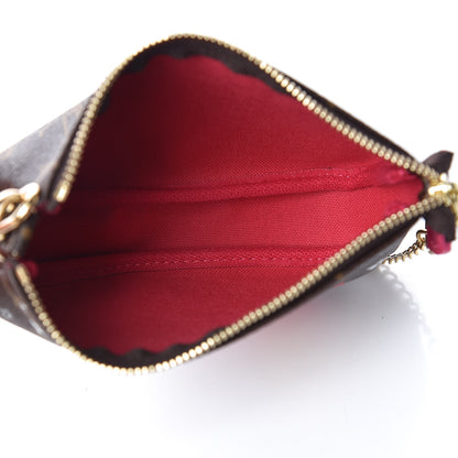 Louis Vuitton Monogram 2019 Christmas Animation Mini Courchevel Pochette Accessories Fuchsia 5 of 8