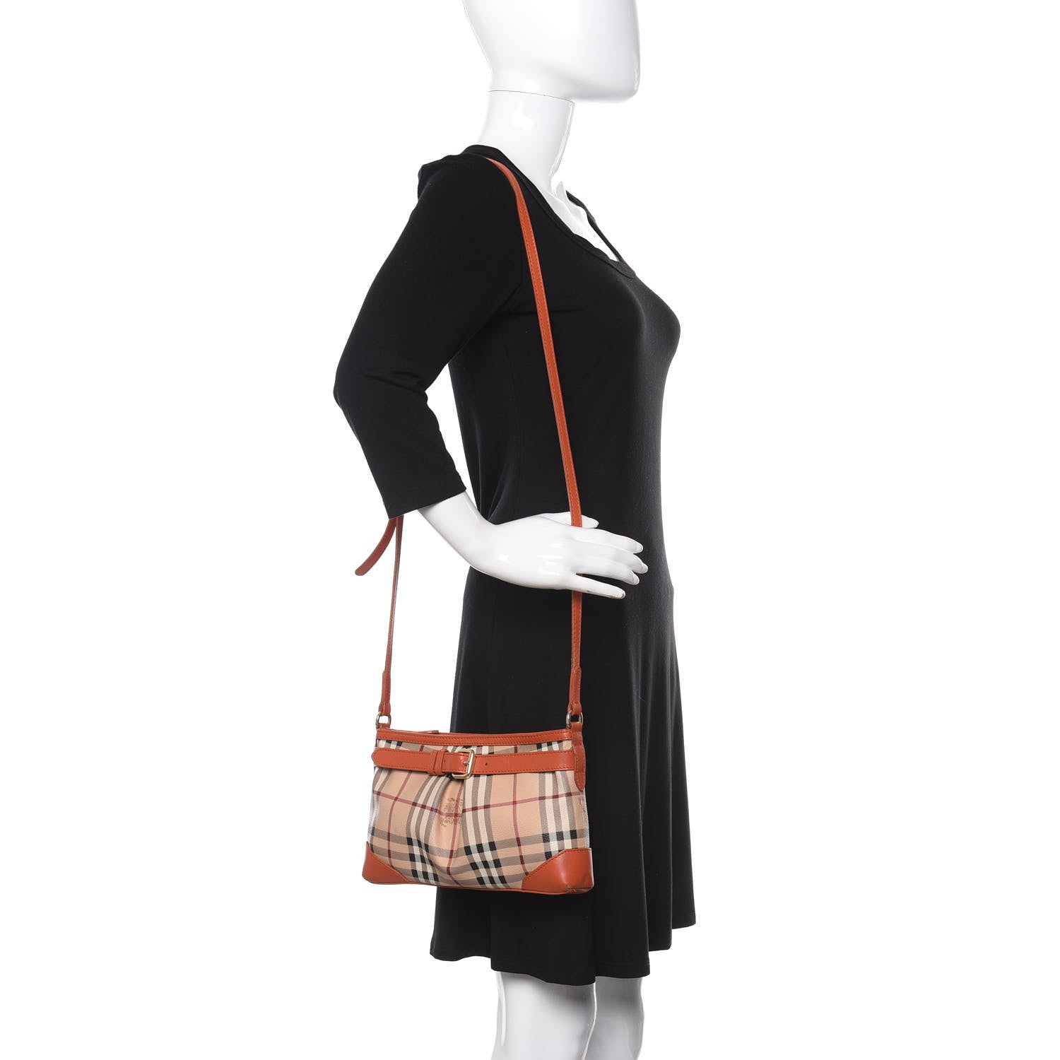 Burberry Haymarket Check Smithfield Clutch Burnt Amber 2 of 9