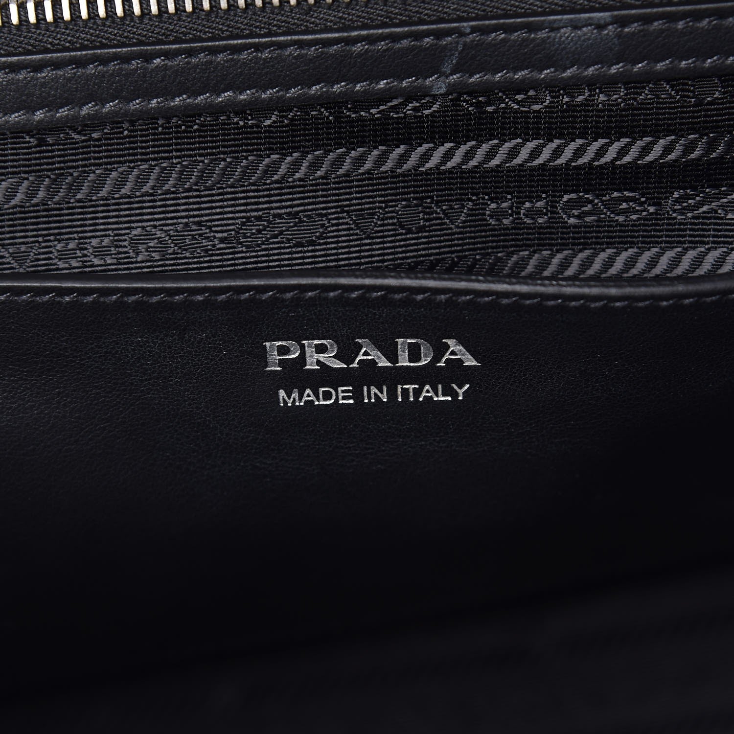 Prada Calfskin Shadow Bowler Black White 6 of 6