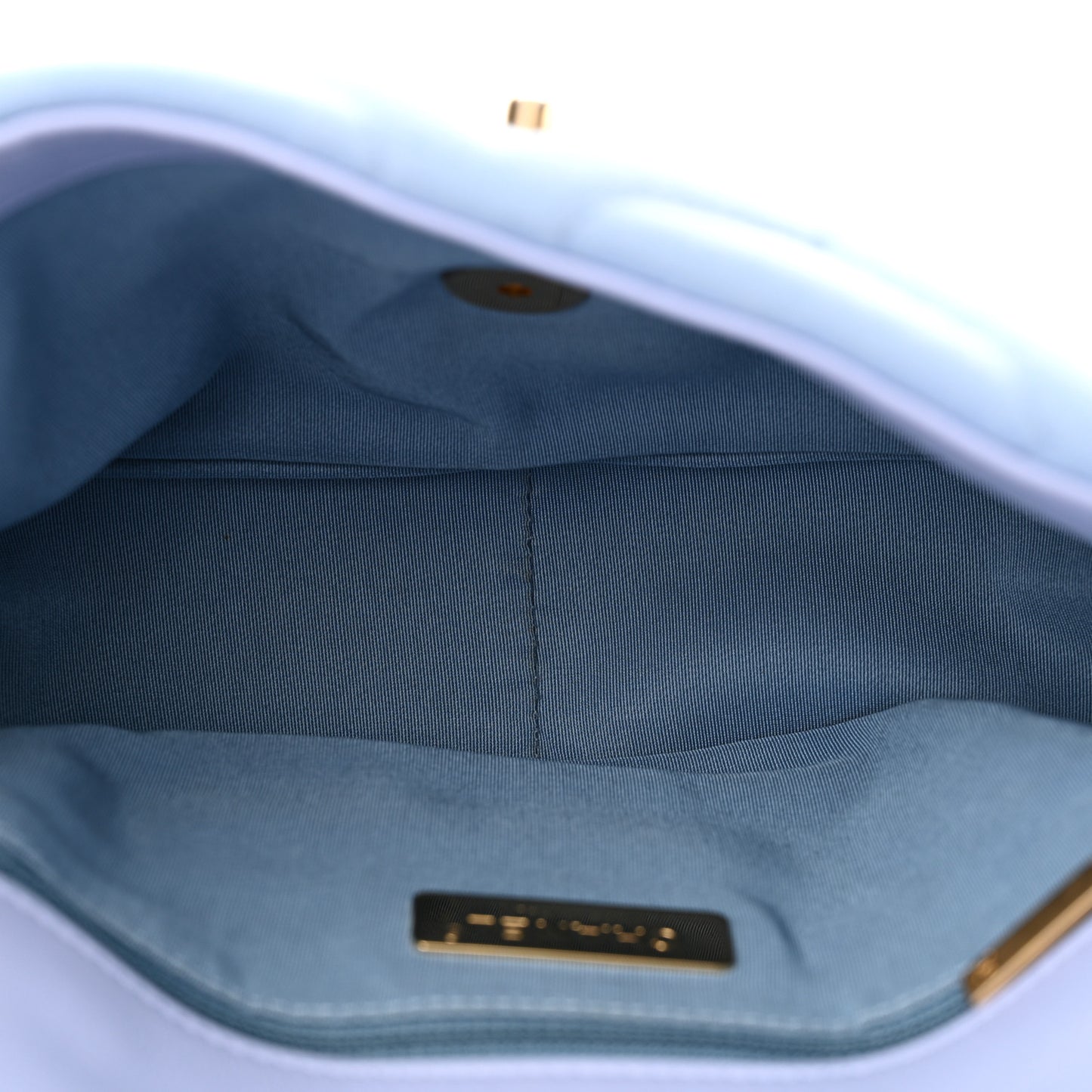 Jersey Lambskin Quilted Medium Chanel 19 Flap Light Blue