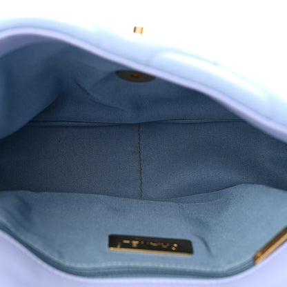 Chanel Jersey Lambskin Quilted Medium Chanel 19 Flap Light Blue 5 of 12