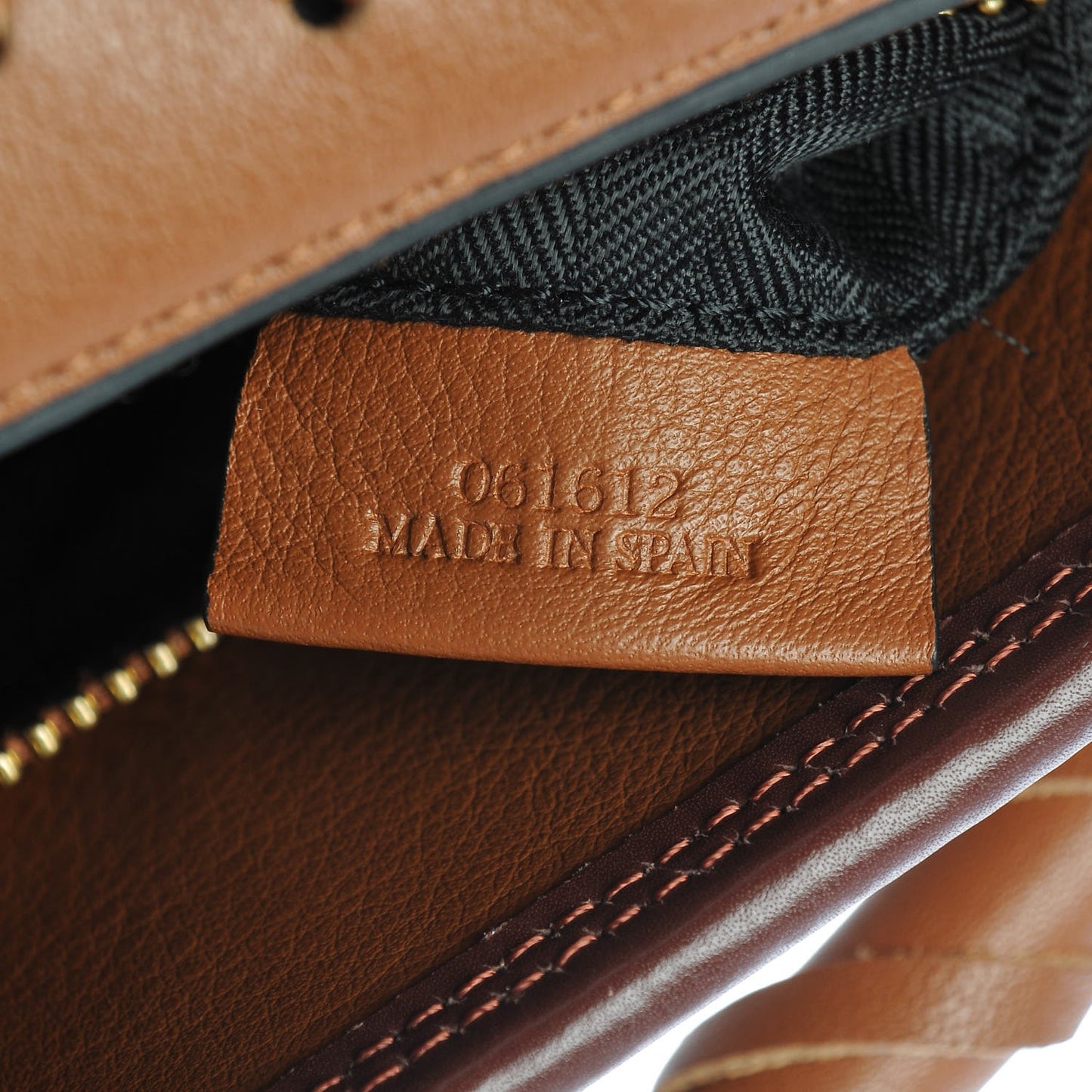 Calfskin Small Laced Puzzle Bag Tan