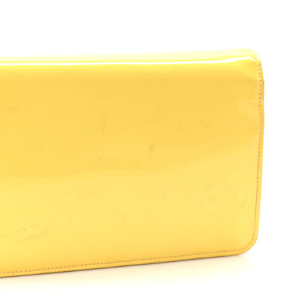 Chanel Patent CC Compact Wallet on Chain WOC Yellow 13 of 13