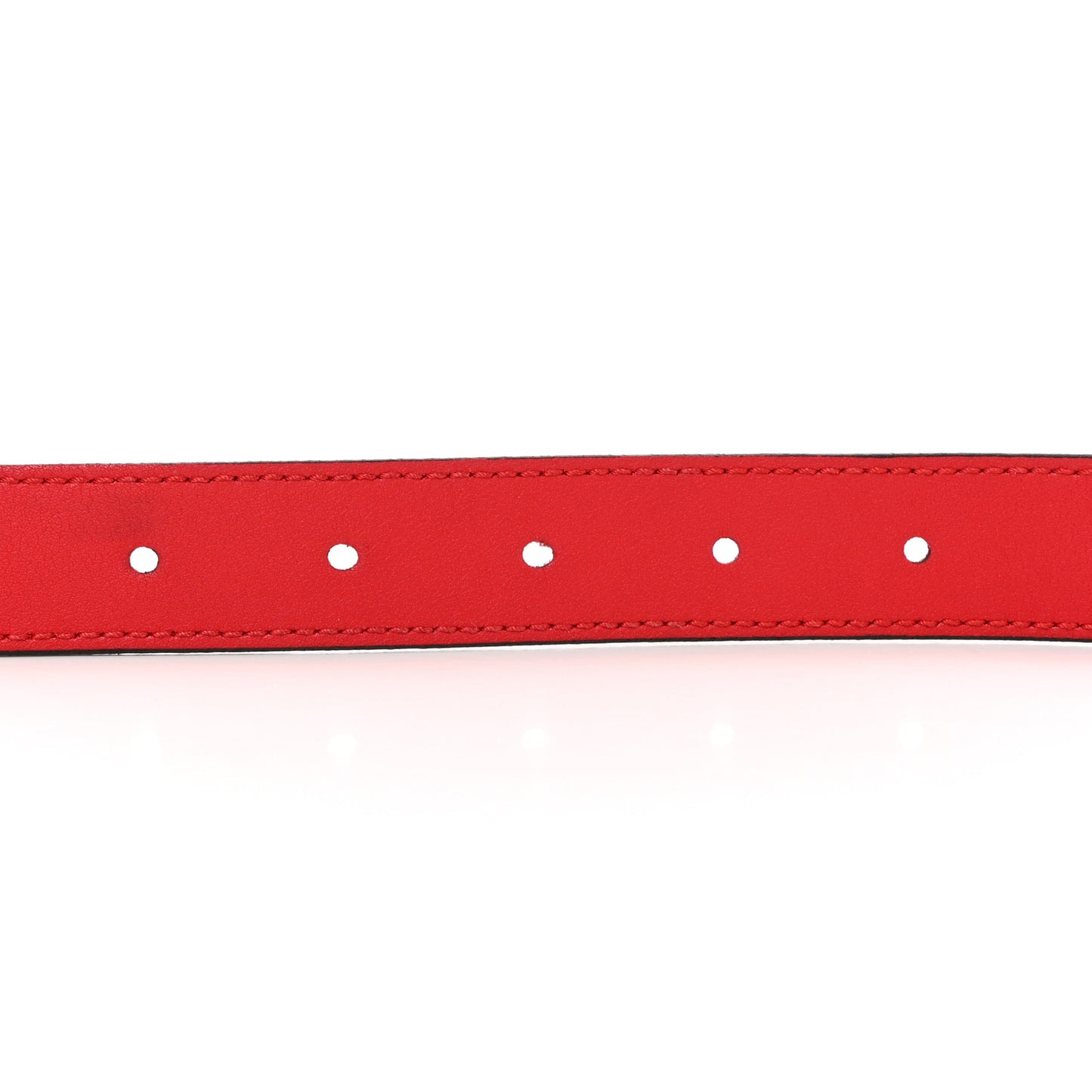 Moon Calfskin Torchon Double G 25mm Belt 85 34 Hibiscus Red