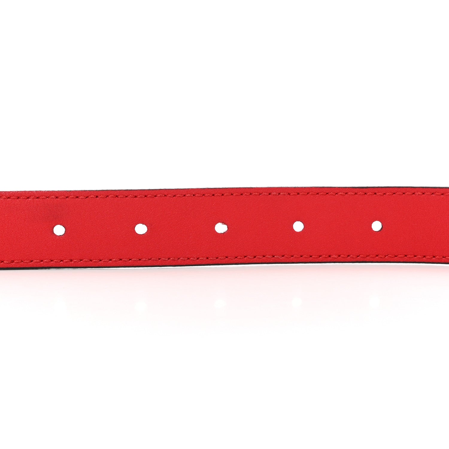 Gucci Moon Calfskin Torchon Double G 25mm Belt 85 34 Hibiscus Red 4 of 6