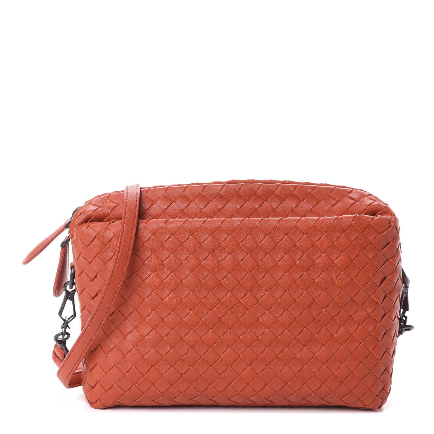 Nappa Intrecciato Small Camera Bag Terracota