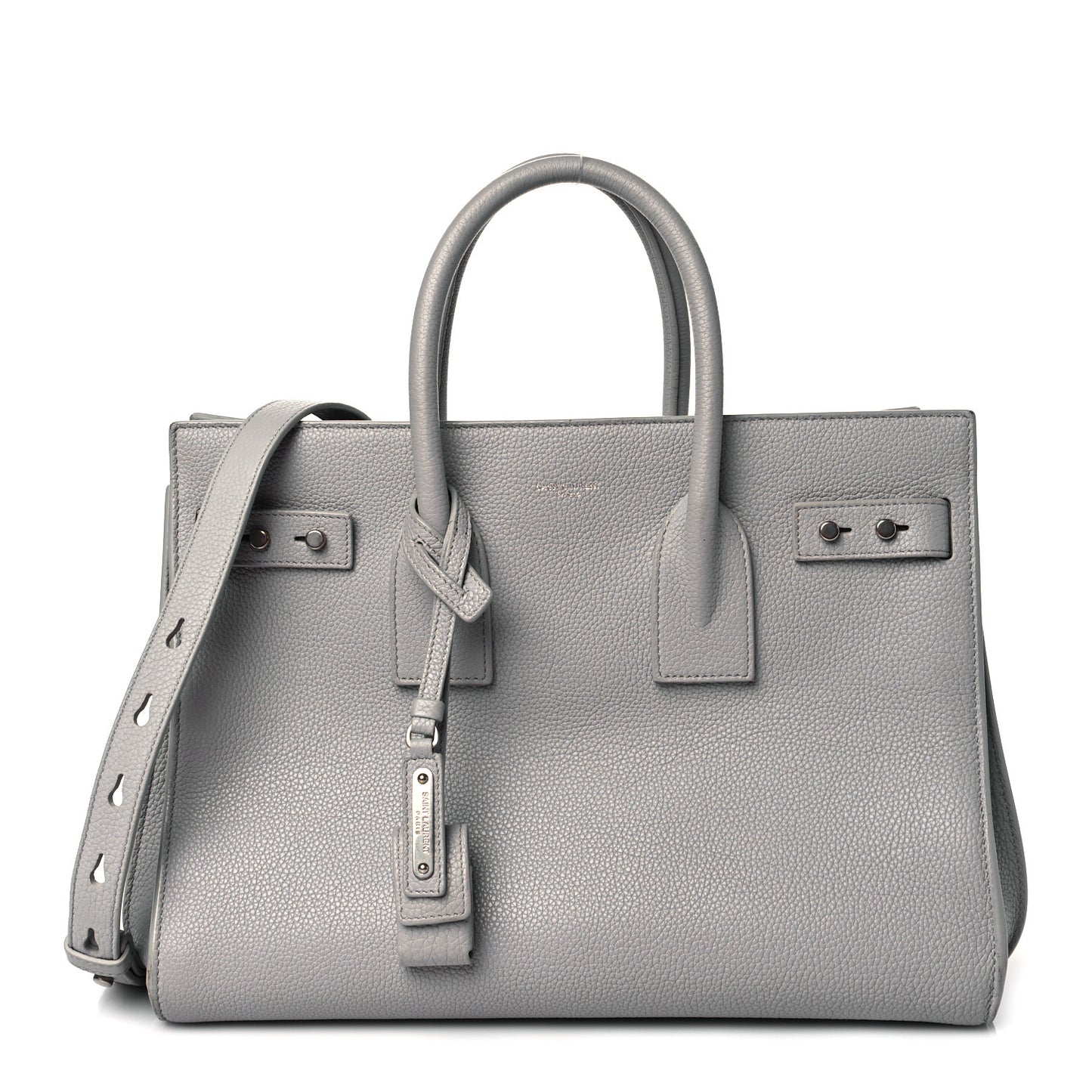 Grained Calfskin Small Supple Sac De Jour Grey