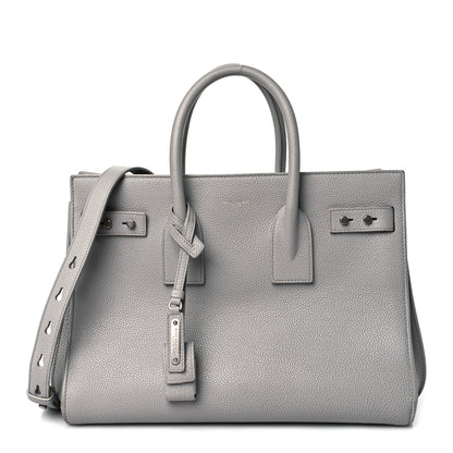 Saint Laurent Grained Calfskin Small Supple Sac De Jour Grey 1 of 10