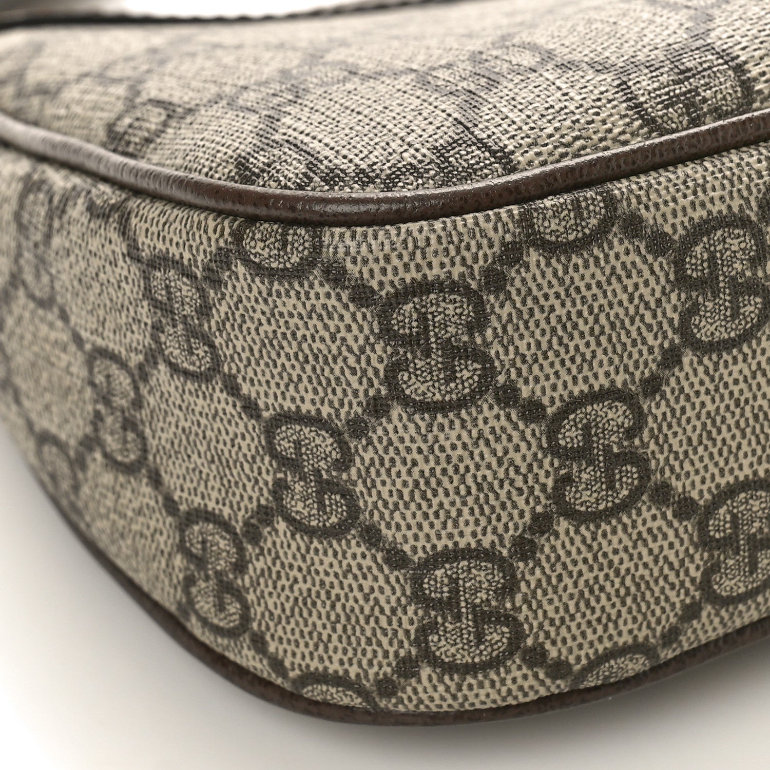 Gucci GG Supreme Monogram Textured Dollar Calfskin Web Small Ophidia GG Handbag Beige Ebony New Acero 7 of 8