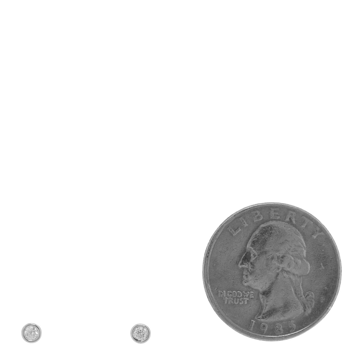 Tiffany Platinum Diamond .10ctw Elsa Peretti Diamonds By The Yard Earrings 2 of 4
