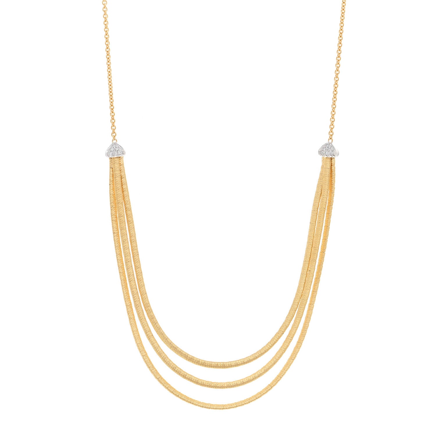 Marco Bicego 18K Yellow Gold Diamond 5 Strand Cairo Necklace 1 of 4