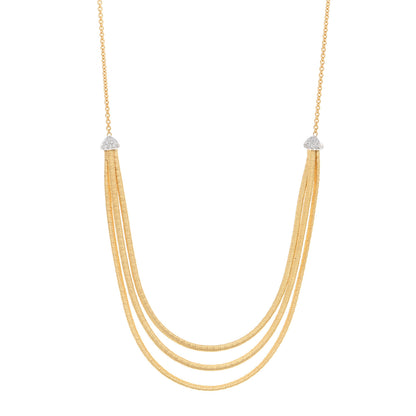 Marco Bicego 18K Yellow Gold Diamond 5 Strand Cairo Necklace 1 of 4