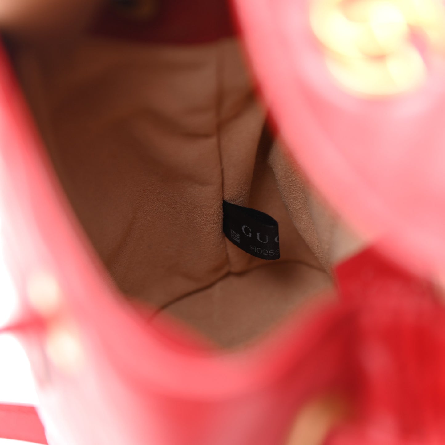 Calfskin Matelasse GG Marmont Flap Backpack Hibiscus Red