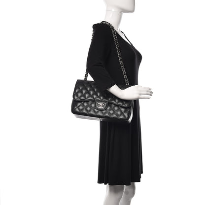 Chanel Caviar Quilted Jumbo Double Flap Black 2 of 11
