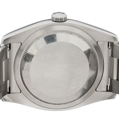 Rolex Stainless Steel 18K White Gold 36mm Oyster Perpetual Datejust Watch Silver Roman 116234 4 of 4