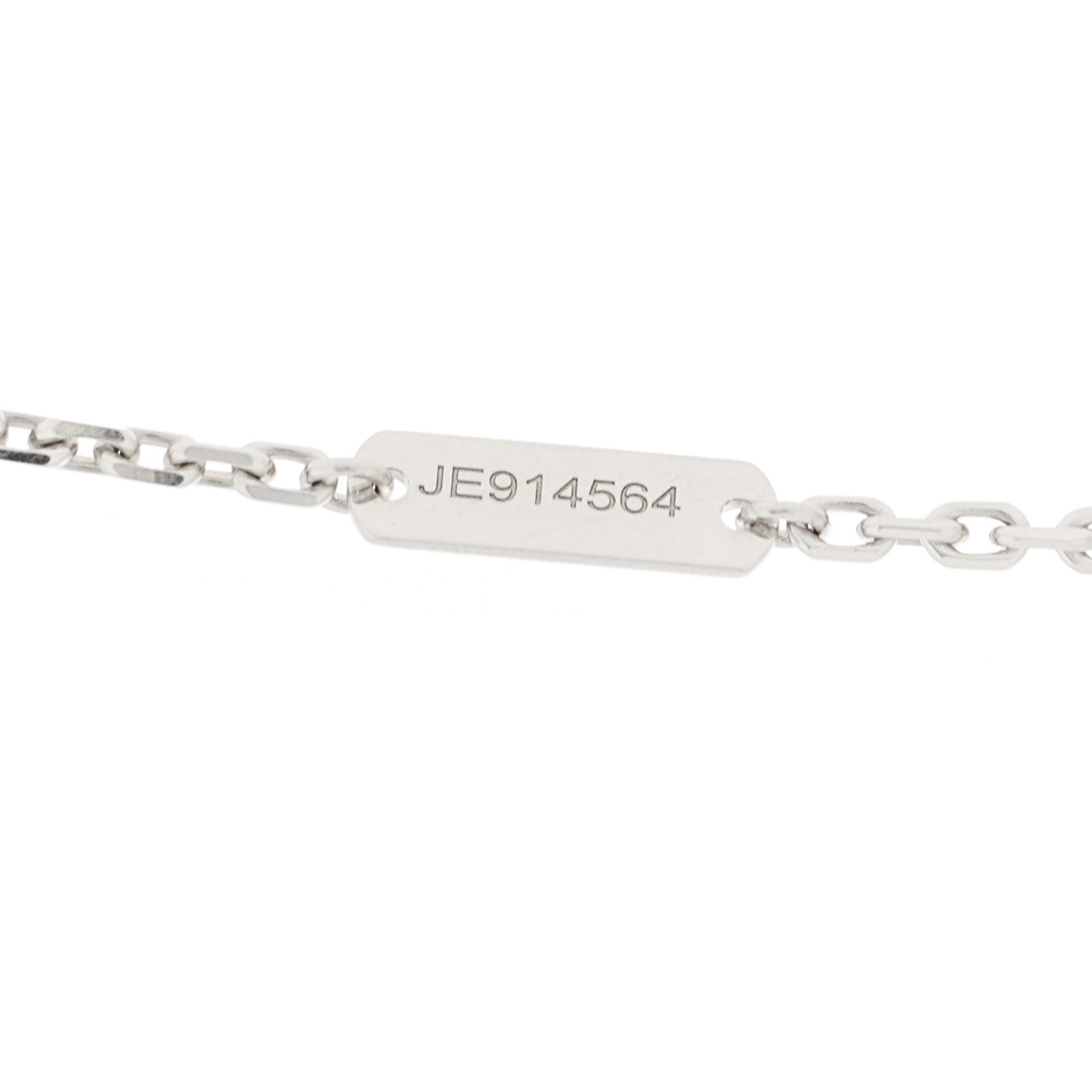 Van Cleef & Arpels 18K White Gold Mother of Pearl Magic Alhambra Pendant Necklace 5 of 6