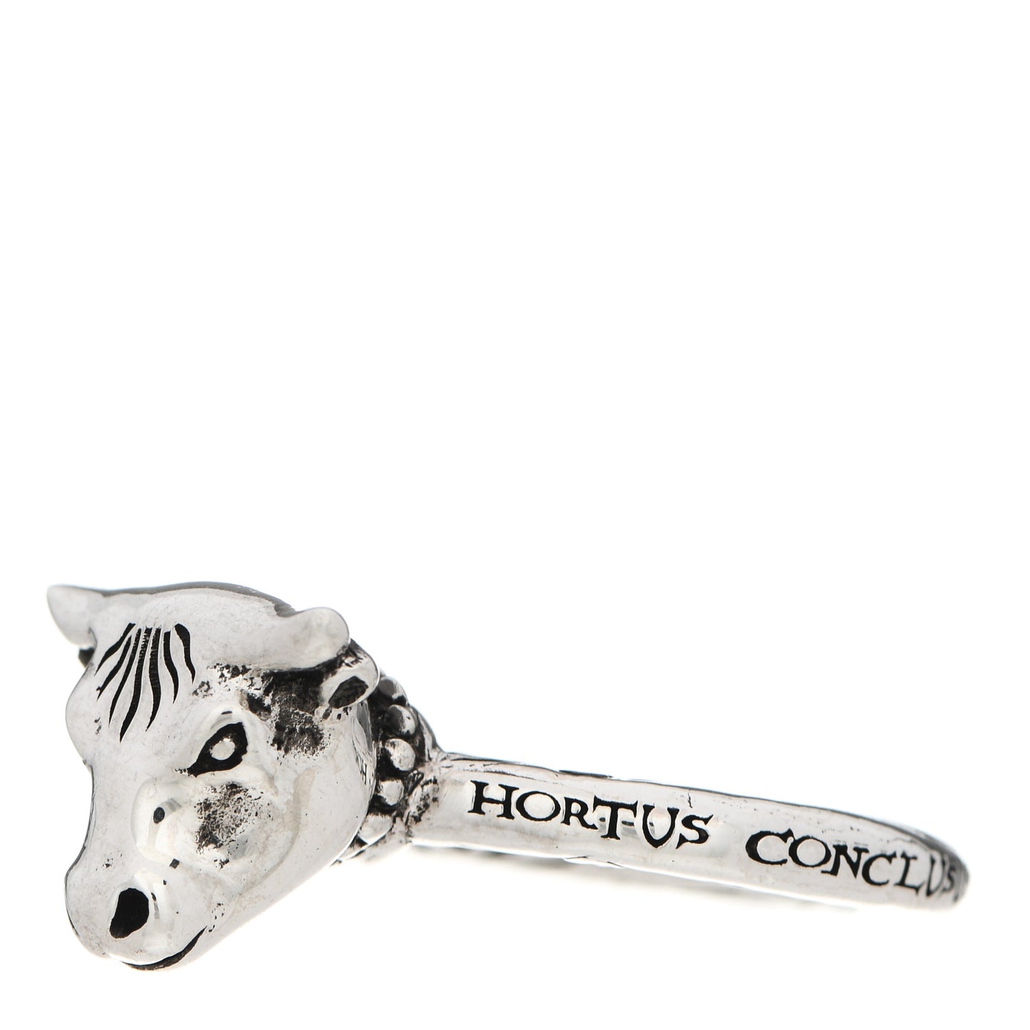 Sterling Silver Anger Forest Bull's Head Ring 52 6