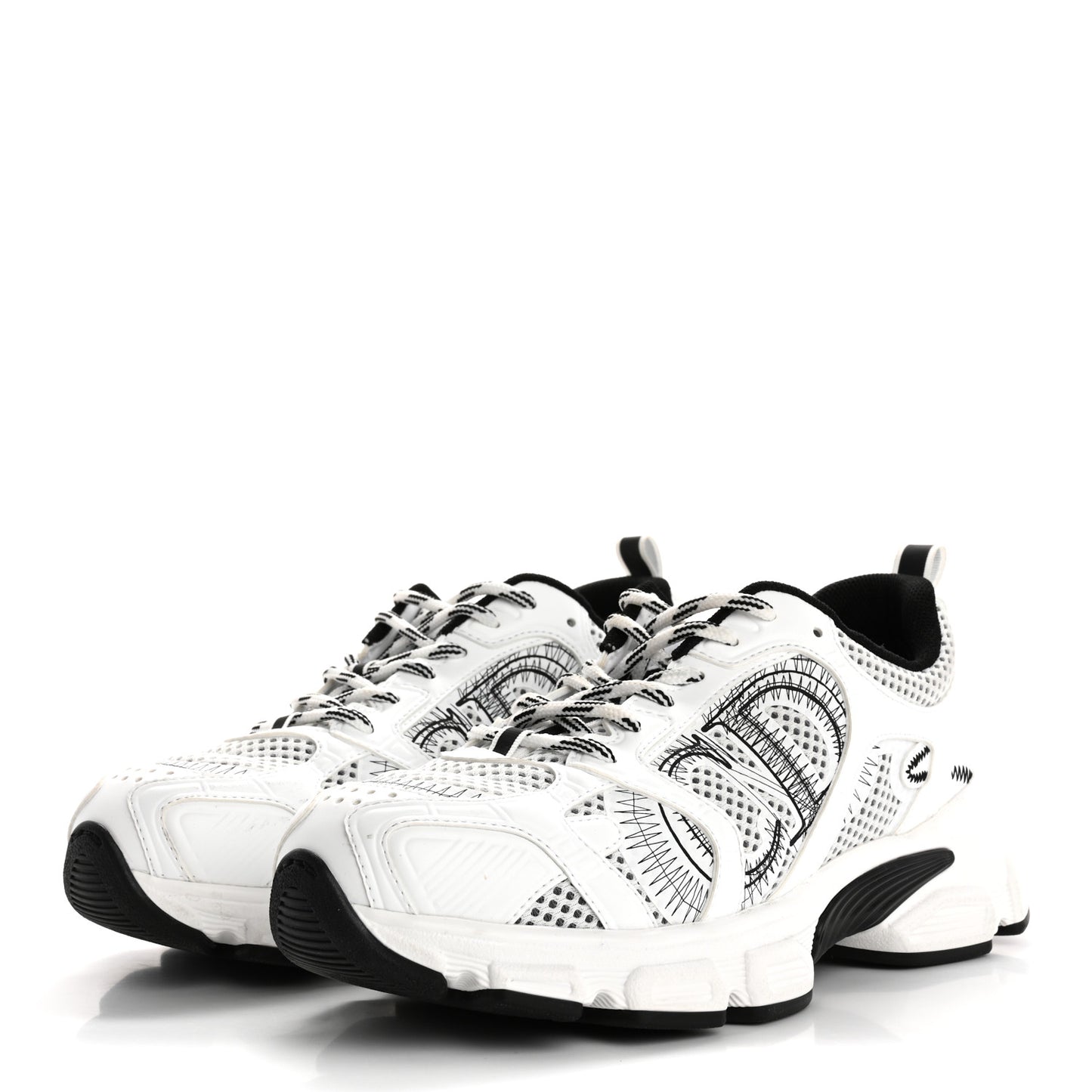 Technical Mesh Dior Chrono Sneakers 37 White Black